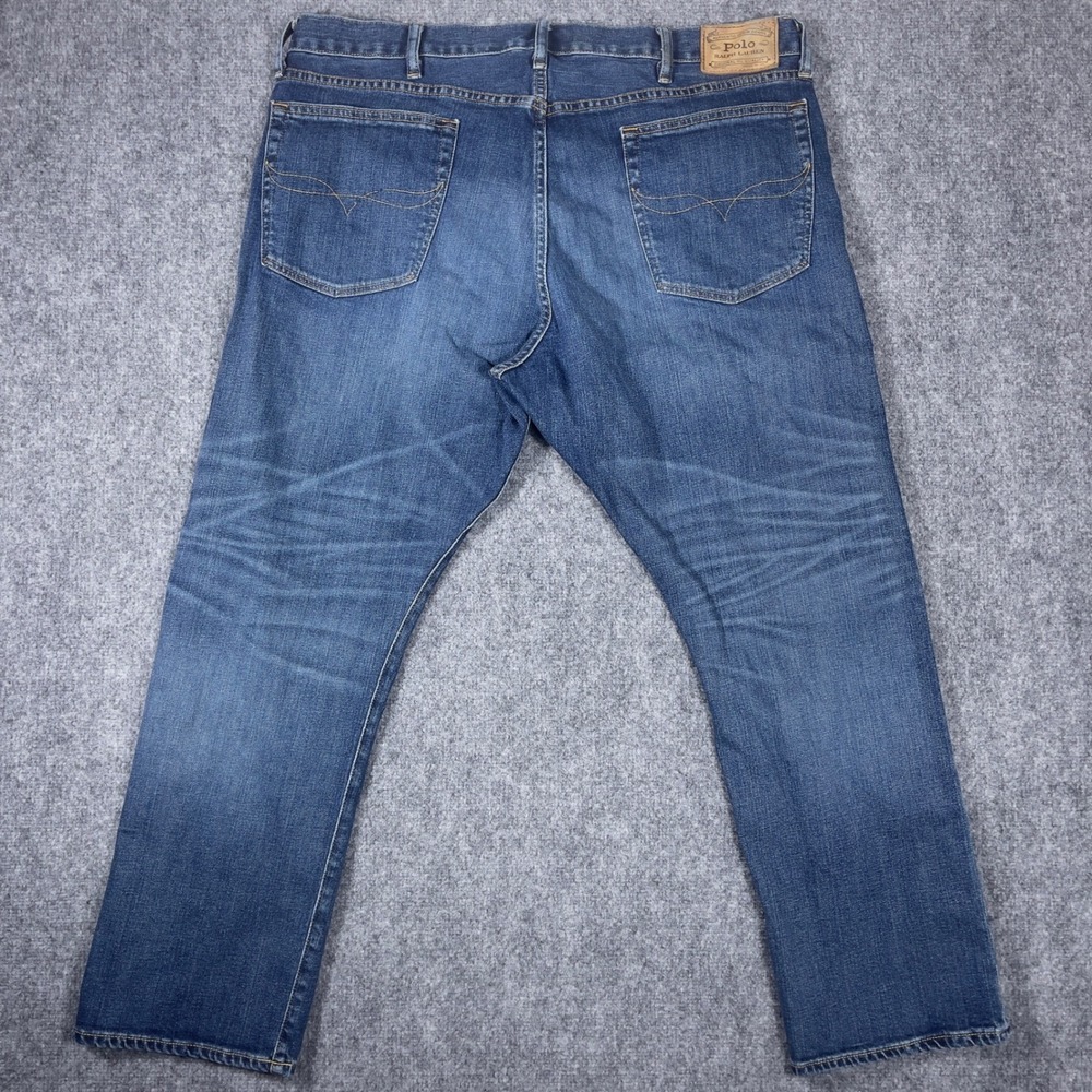 Polo Ralph Lauren Hampton Relaxed Straight Jeans Mens 40x30 Blue Denim‎